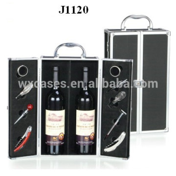 2 bouteilles de vin aluminium case nouveau design de la Chine